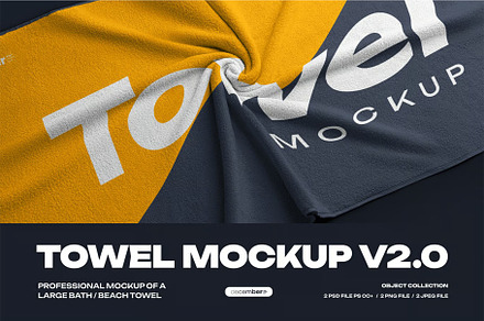 2 Mockup of a Large Bath v2 / Beach, a Household Mockup by MockupStockMarket