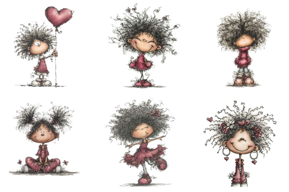 Whimsical Black Afro Girl Clipart, an Illustration by Designking (Photo 5 of 7)