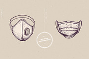 Corona Vintage Face Masks, a Healthcare Illustration by blauananas (Thumbnail 5 of 8)