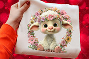 Whimsical Easter Lamb Clipart, an Illustration by Craft Nest (Thumbnail 8 of 9)