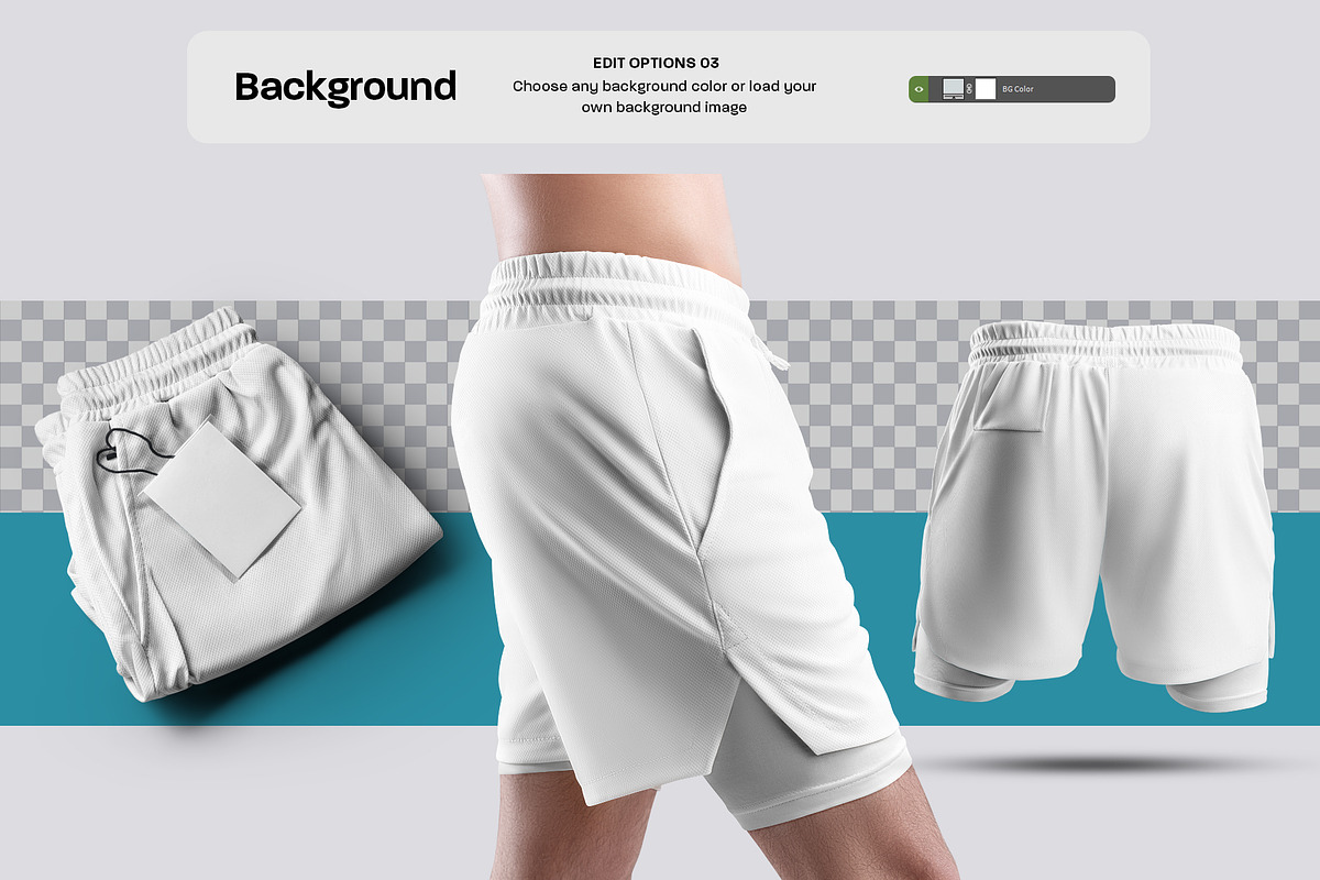 22 Sport Shorts Bundle Mockups, a Shirt Mockup by Grow Design Craft Studio (Photo 7 of 7)