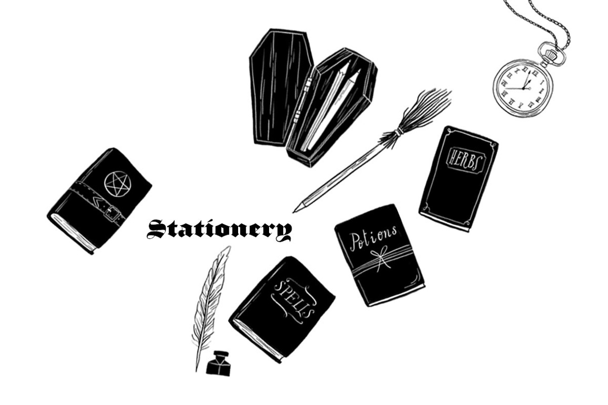 Back to School Witch Clip Art, an Education Illustration by Lilla Bölecz (Photo 3 of 4)