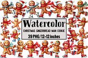 Christmas Gingerbread Man Cookie, an Illustration by Design Market (Thumbnail 1 of 3)
