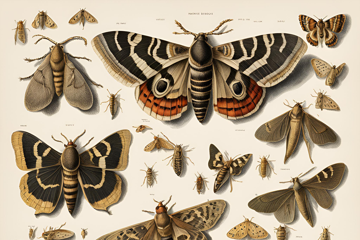 Vintage Moths, an Animal Illustration by Karliefie (Photo 5 of 6)