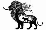 Lion Silhouette Vector Illustration,, an Illustration by Amazin_art (Thumbnail 7 of 21)
