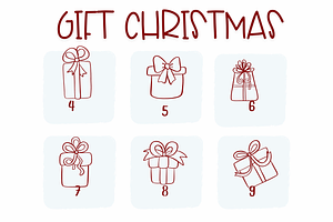 Gift Christmas Symbols Fonts