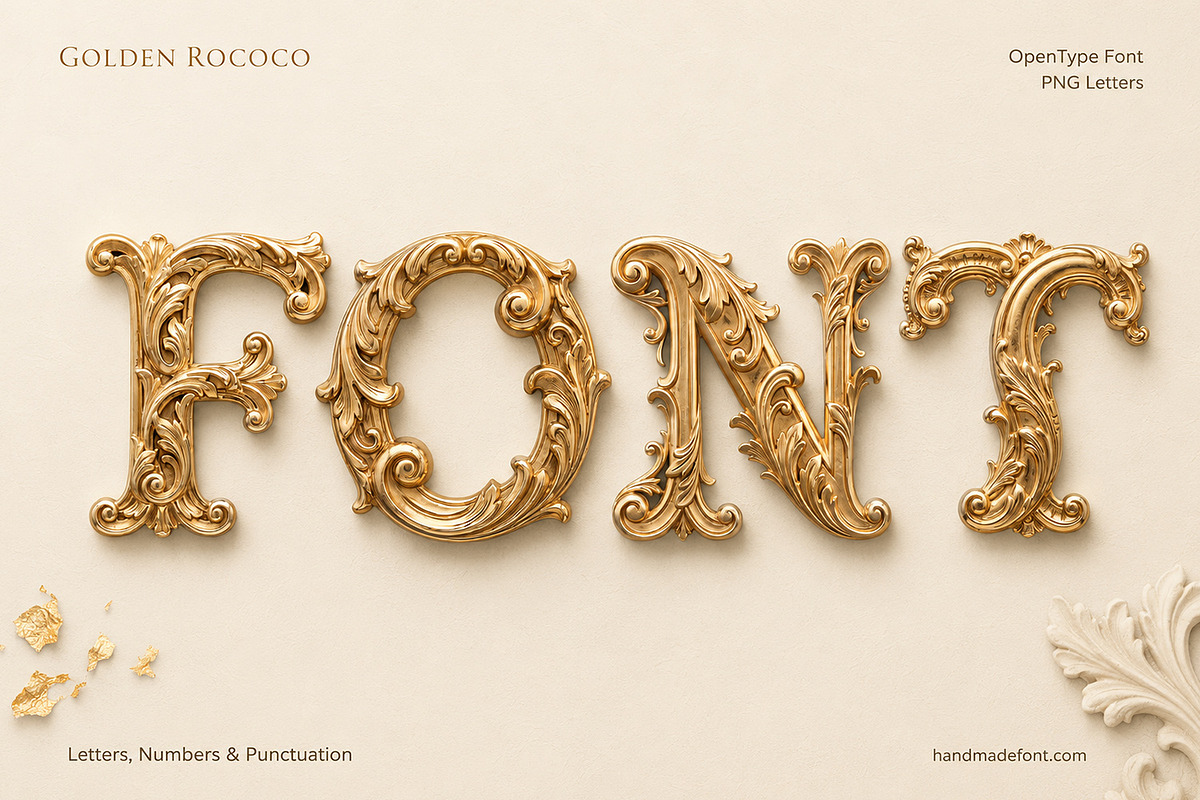 Golden Rococo Font, a Serif Font by Handmadefont (Photo 1 of 15)
