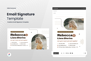 Aexera Aesthetic - Email Signature, an UI Kit Template by SquidPixey
