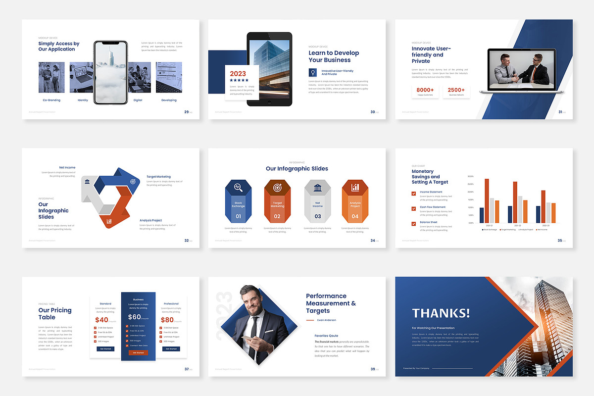 Annual Report PowerPoint Template, a Presentation Template by Premast (Photo 2 of 5)