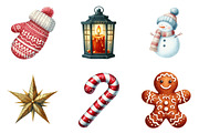 Brush Doodle Christmas Clipart, a Graphic by CitraGraphics (Thumbnail 3 of 4)