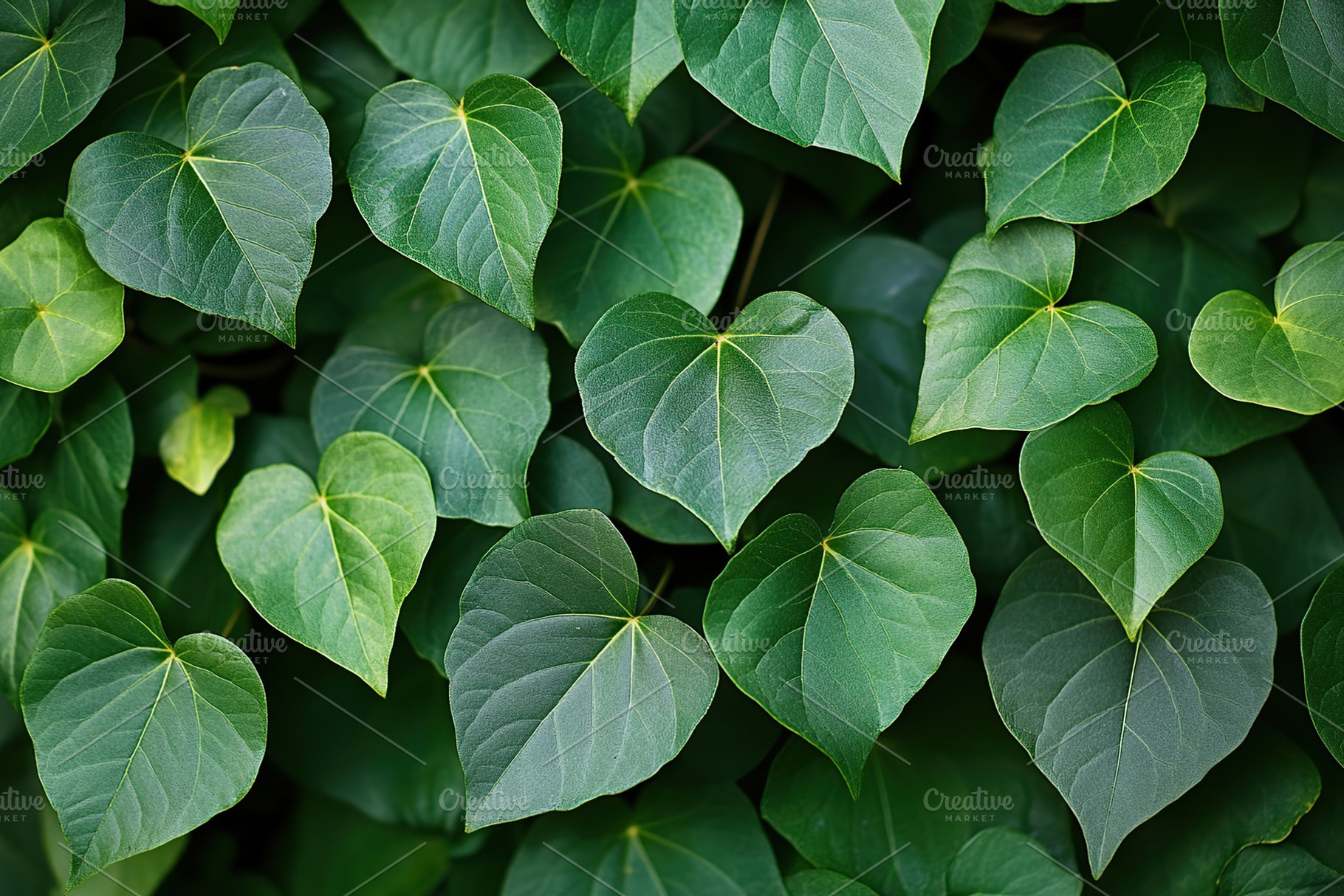 Vibrant green jungle leaves create a lush and captivating background during day, a Nature Photo by AlyaAnd