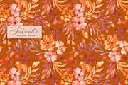 Fall floral seamless pattern, a Pattern Graphic by SirenaArt (Thumbnail 5 of 19)