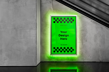 Led Screen Digital Poster Mockup