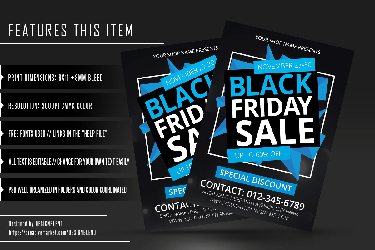 Black Friday Sale Flyer Template, a Flyer Template by designblends@gmail.com (Photo 2 of 3)