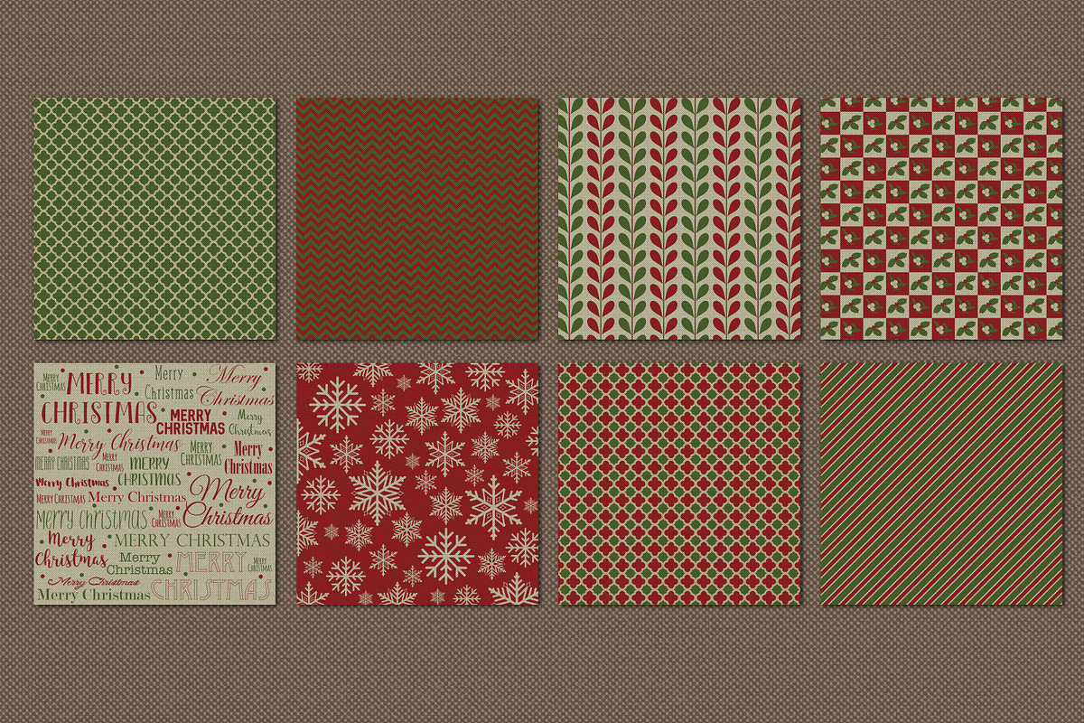 Christmas linen backgrounds, a Pattern Graphic by Paper Farms (Photo 2 of 3)