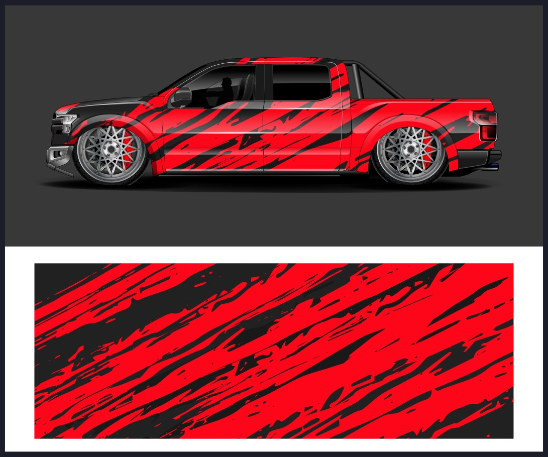 vehicle wrap graphic kit vector for, a Texture Illustration by Car Wrap ...