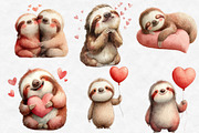 Valentine Sloth Clipart, an Illustration by Designworld (Thumbnail 6 of 6)