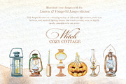 Authentic Cozy Witch Cottage Clipart, a Seasonal Illustration by ArtCreationsDesign (Thumbnail 8 of 23)