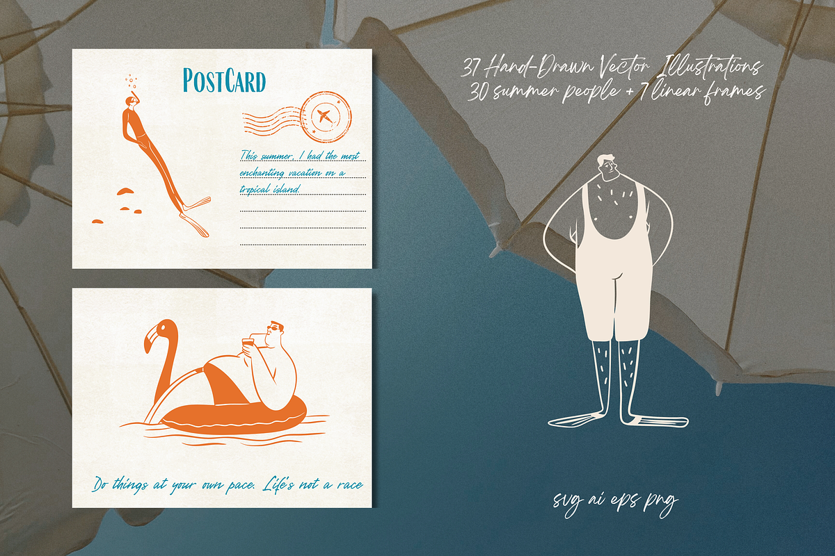 Summer People: Minimal Line Art, a Person Illustration by Veyla (Photo 3 of 11)