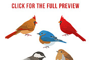 Winter Birds Christmas Clipart, an Animal Illustration by The Digital Download Shop (Thumbnail 3 of 3)