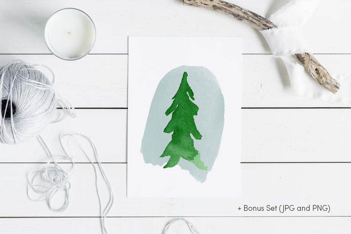 Evergreen Trees Clip Art, an Object Graphic by Chelsea Bromley (Photo 5 of 6)