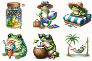 Summer Frog Sublimation Clipart, an Illustration by OK Design (Thumbnail 4 of 5)