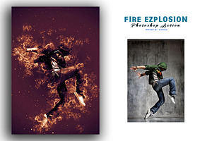 Fire Ezplosion Photoshop Action