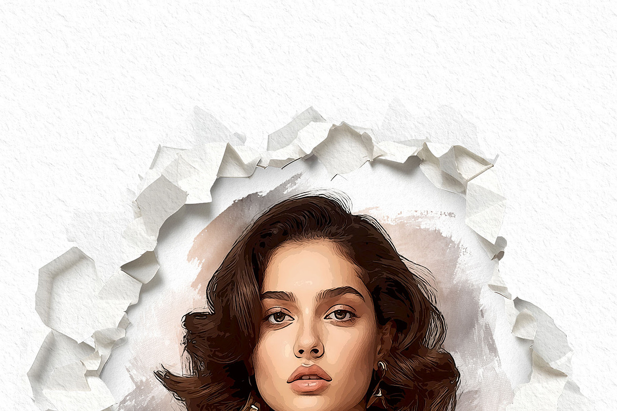 Turn Paper Cut Photo Effect, an Action Add-On by Photoshop Action (Photo 2 of 18)