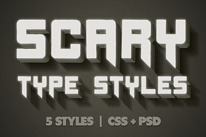 Scary CSS Type Styles (+PSD)