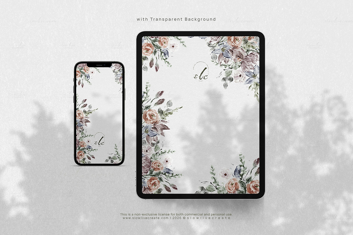 Bloom | Burnt Florals Watercolor, an Invitation Template by slowlivecreate (Photo 7 of 7)