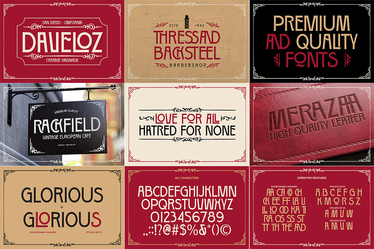 Vintage Font Bundle 5, a Symbol Font by Vintage Division (Photo 3 of 12)
