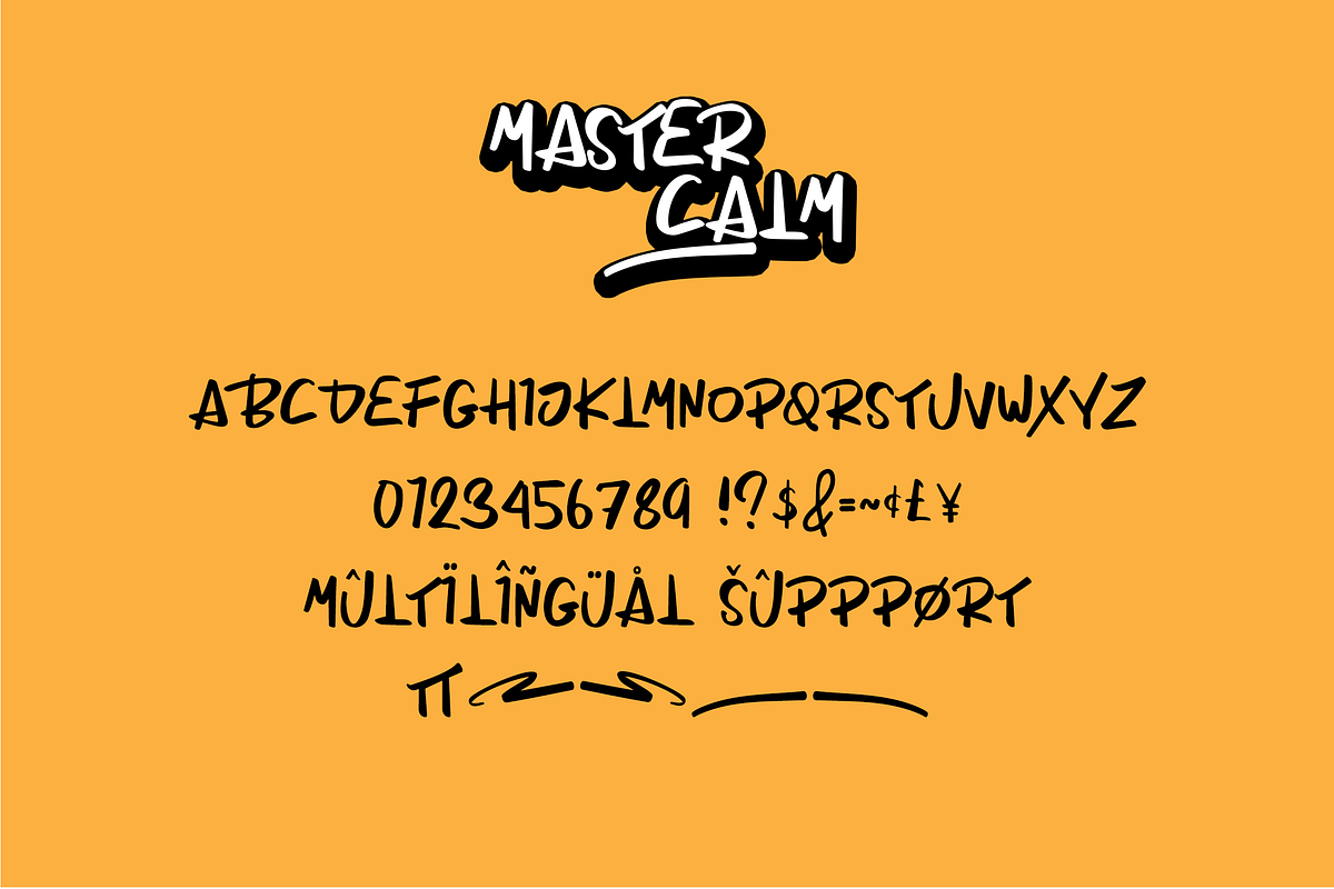 Master Calm | Stylish Graffiti Font, a Script Font by Tigadestd Type (Photo 3 of 6)