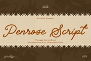 Penrose Script - Handwritten Font, a Script Font by Namela Studio (Thumbnail 1 of 9)