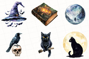 Halloween Collection Clipart Bundle, an Illustration by OK Design (Thumbnail 2 of 5)
