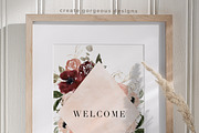 Burgundy Blush Floral Clip Art PNG, a Texture Illustration by Essem Creatives (Thumbnail 3 of 9)