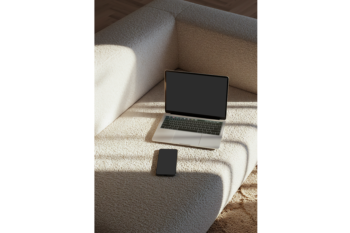 Laptop Phone Elegant Neutral Mockup, a Mac Mockup by Julia Anderi - Studio (Photo 3 of 3)