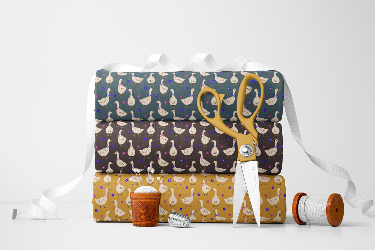 Cute Geese - Seamless Pattern, a Pattern Graphic by Alona Savchuk (Photo 9 of 11)