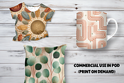 Terracotta Sage Boho Digital Paper, a Pattern Graphic by LA Design (Thumbnail 7 of 10)