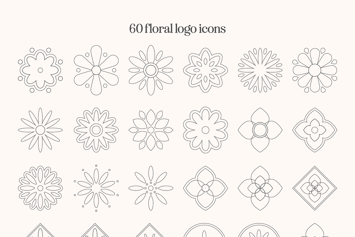 Floral Vector Icons, an Object Graphic by Emma Webb Studio (Photo 2 of 6)