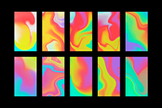 Fluid retro-futuristic gradients set, a Texture Graphic by Katedsgn (Thumbnail 7 of 10)