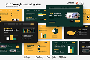 2026 Strategic Marketing PowerPoint, a Presentation Template by QR Design Studio