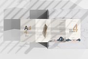 A4 Size Four Fold Brochure Mockup, a Print Template by pmvch (Thumbnail 1 of 20)