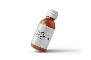 Plastic Bottle Syrup Mockup Set