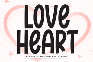 Love Heart | Script Font, a Script Font by Scratchones