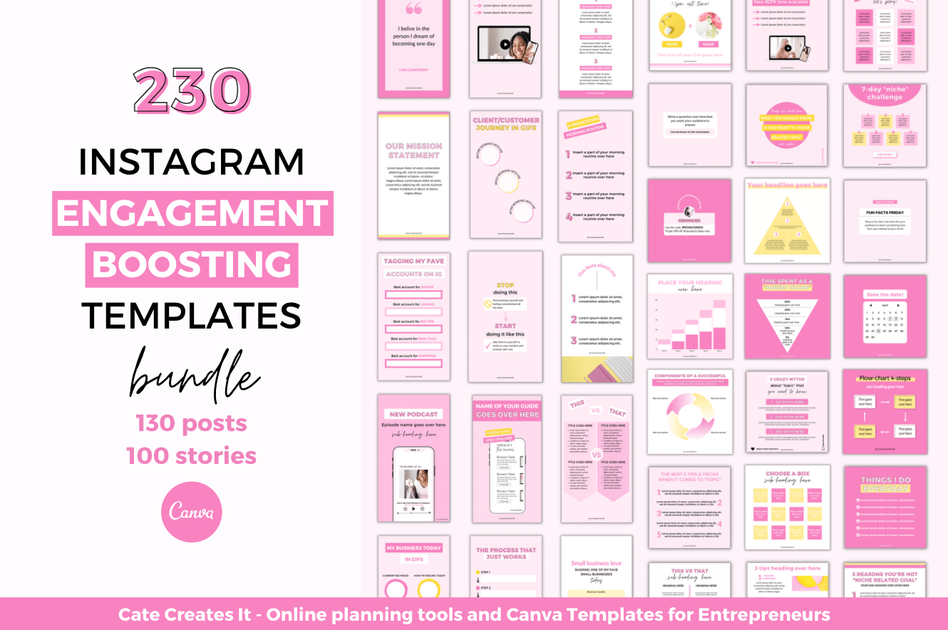 Instagram Engagement Booster Canva | Social Media Templates ~ Creative ...