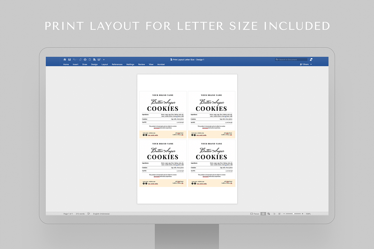 Cottage Food Label, a Stationery Template by Leaflove (Photo 8 of 8)