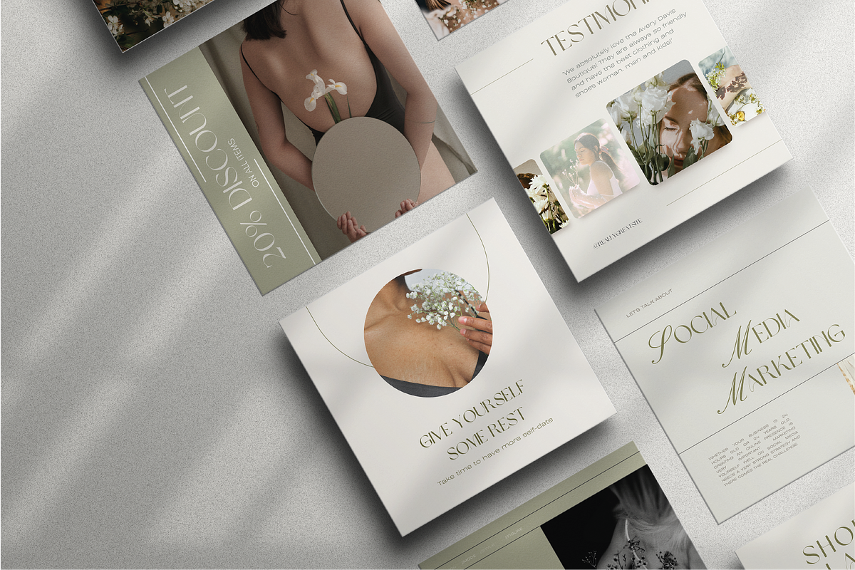 FIORE Instagram Templates for Canva, a Templates & Theme by EnvolAgency (Photo 1 of 8)