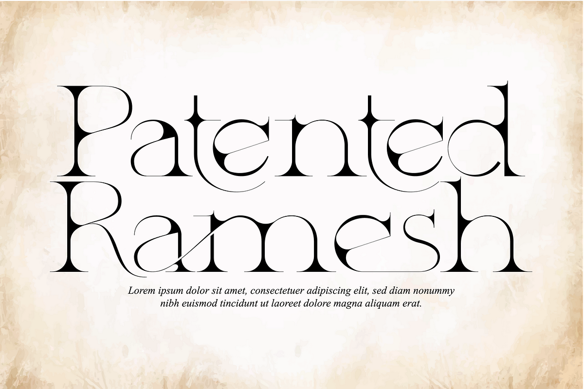 Patented Ramesh - Royal Serif Font, a Serif Font by 177Studio (Photo 1 of 8)