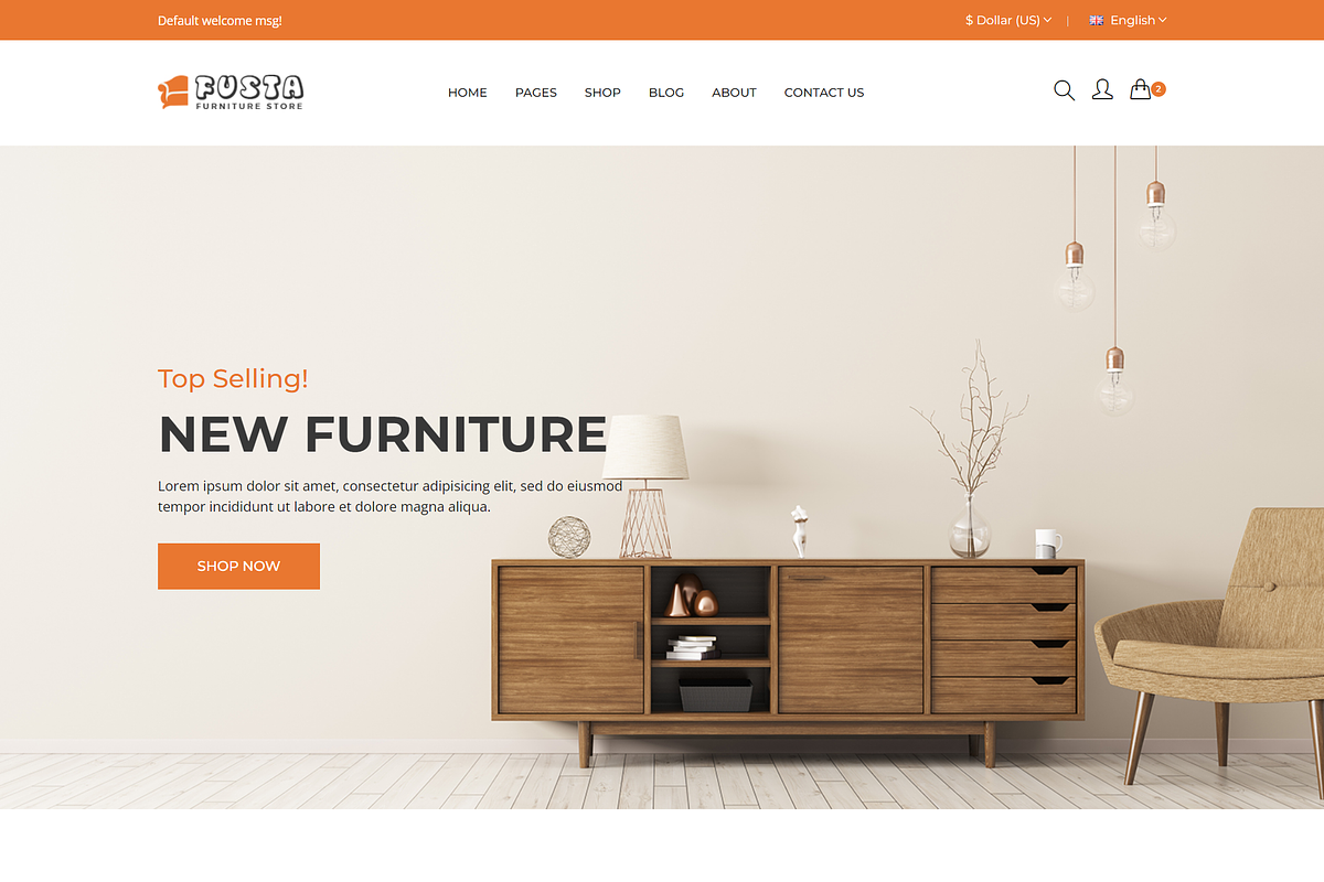 Furniture eCommerce Template - Fusta, a Bootstrap Template by HasThemes (Photo 2 of 3)