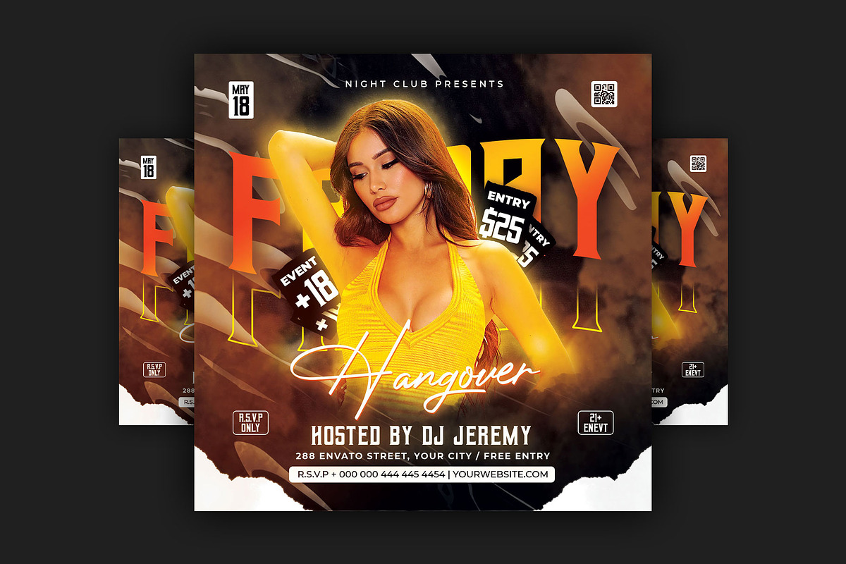 Dj Night Party Club Flyer, a Flyer Template by CocoDesign (Photo 1 of 2)